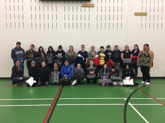Paddle Prairie School Participates in a Blanket Exercise.